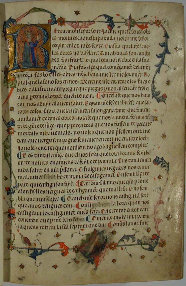 Llibre dels Feyts del Rei en Jacme - manuscrito de 1343